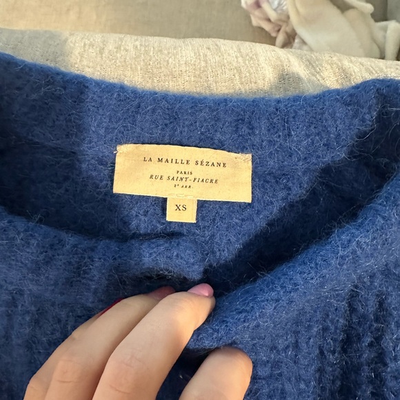 Sezane Royal Blue Women's Cardigan - Picture 2 of 3